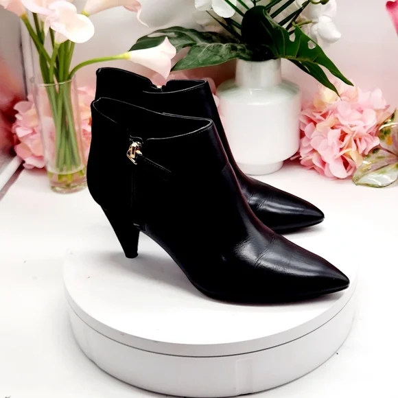 Nine West Yames Leather Pointed Toe Booties Size 8.5 - Picture 9 of 16